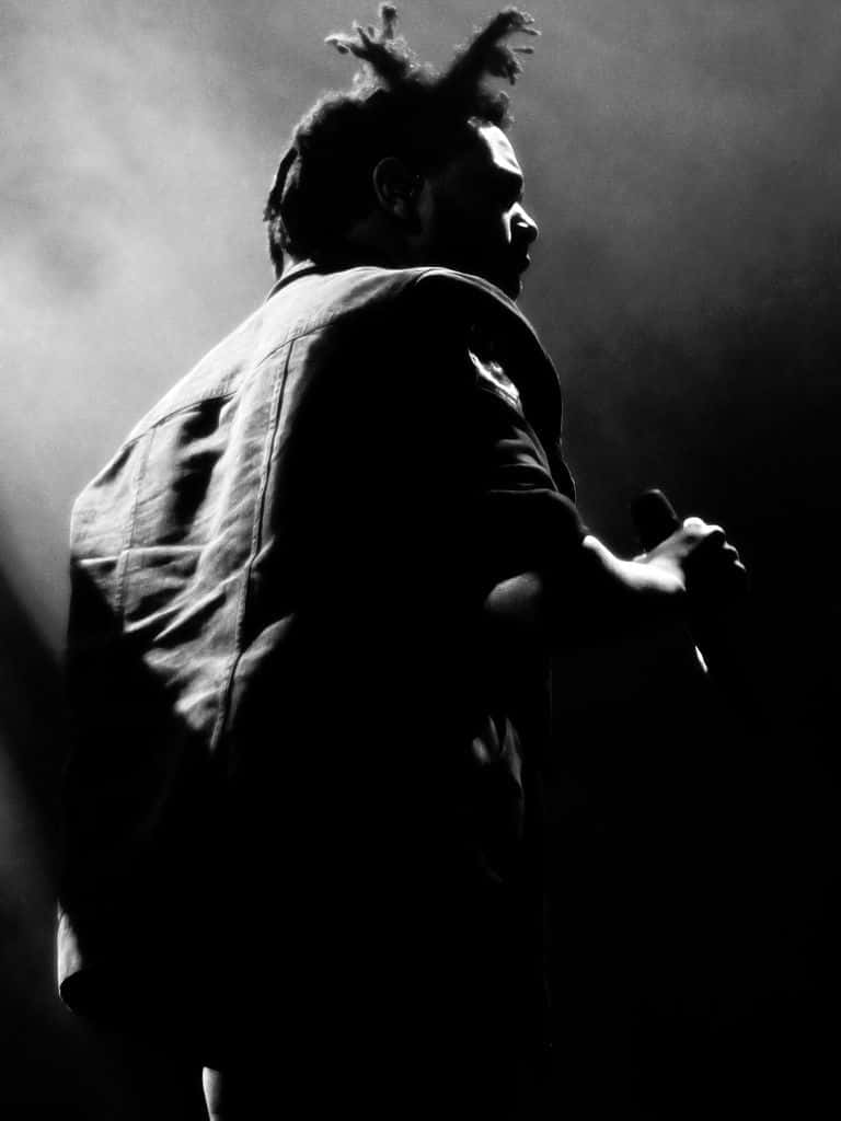 The Weeknd Greyscale Iphone Background