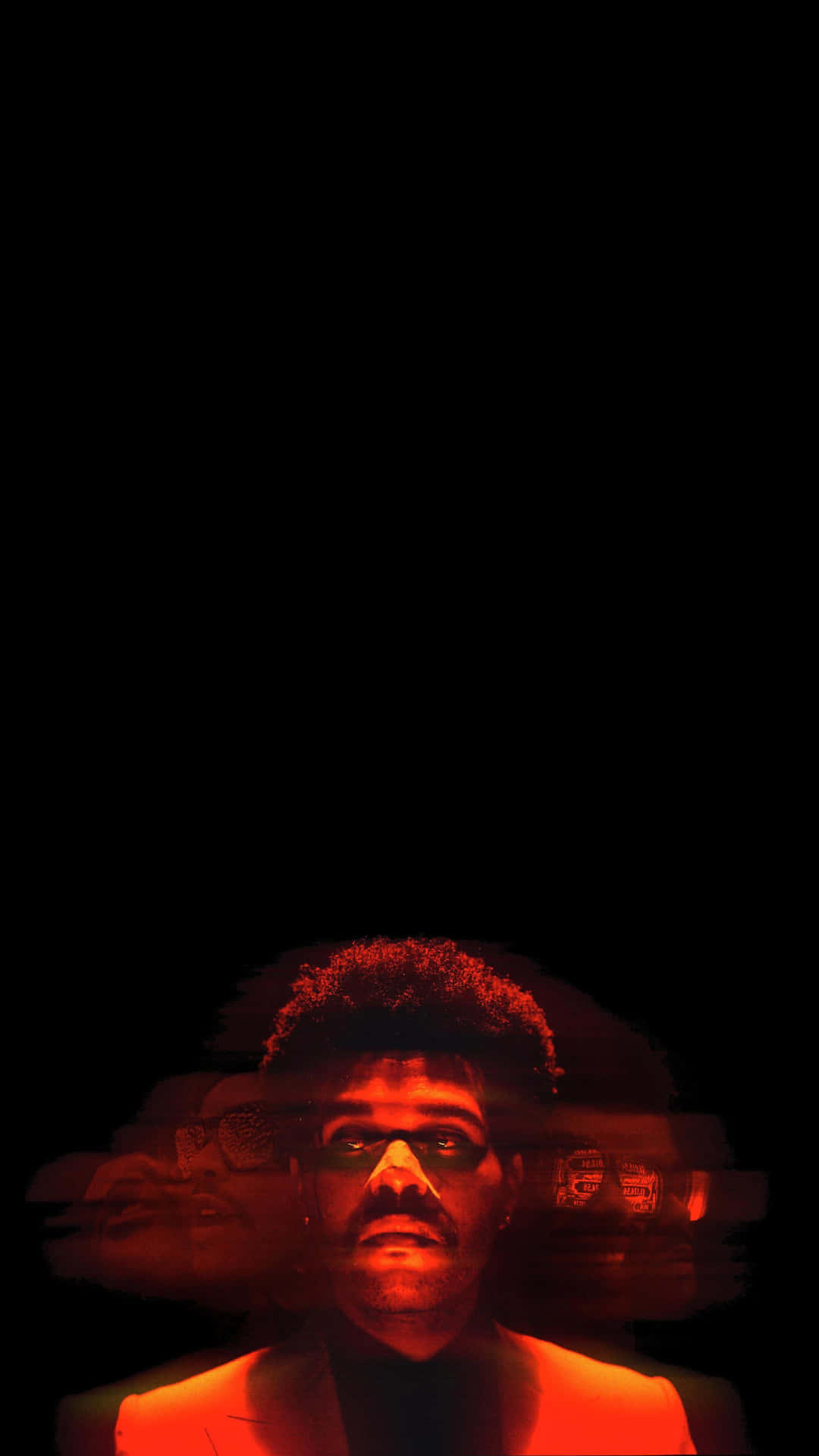 The Weeknd In 'after Hours', Red Neon Lights Background