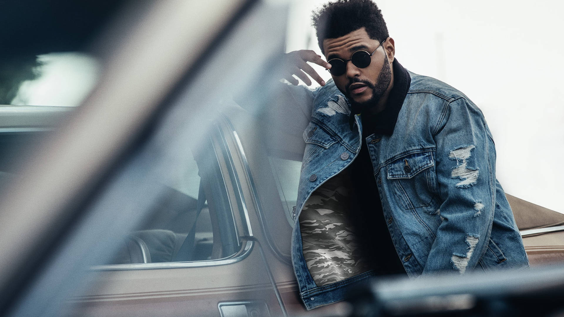 The Weeknd In Denim Jacket Background