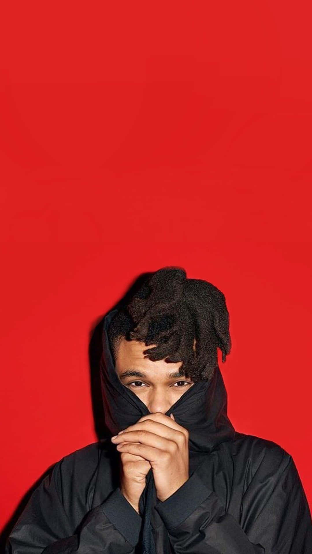 The Weeknd On Red Iphone Background