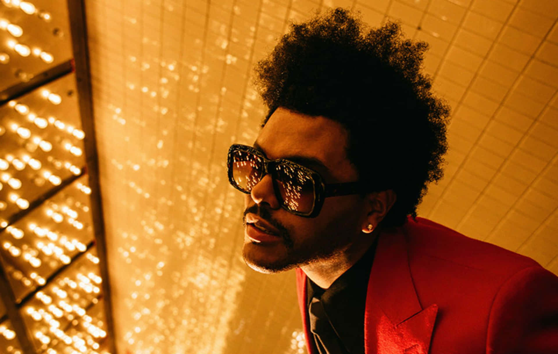 The Weeknd's 'after Hours' Artistic Display Background