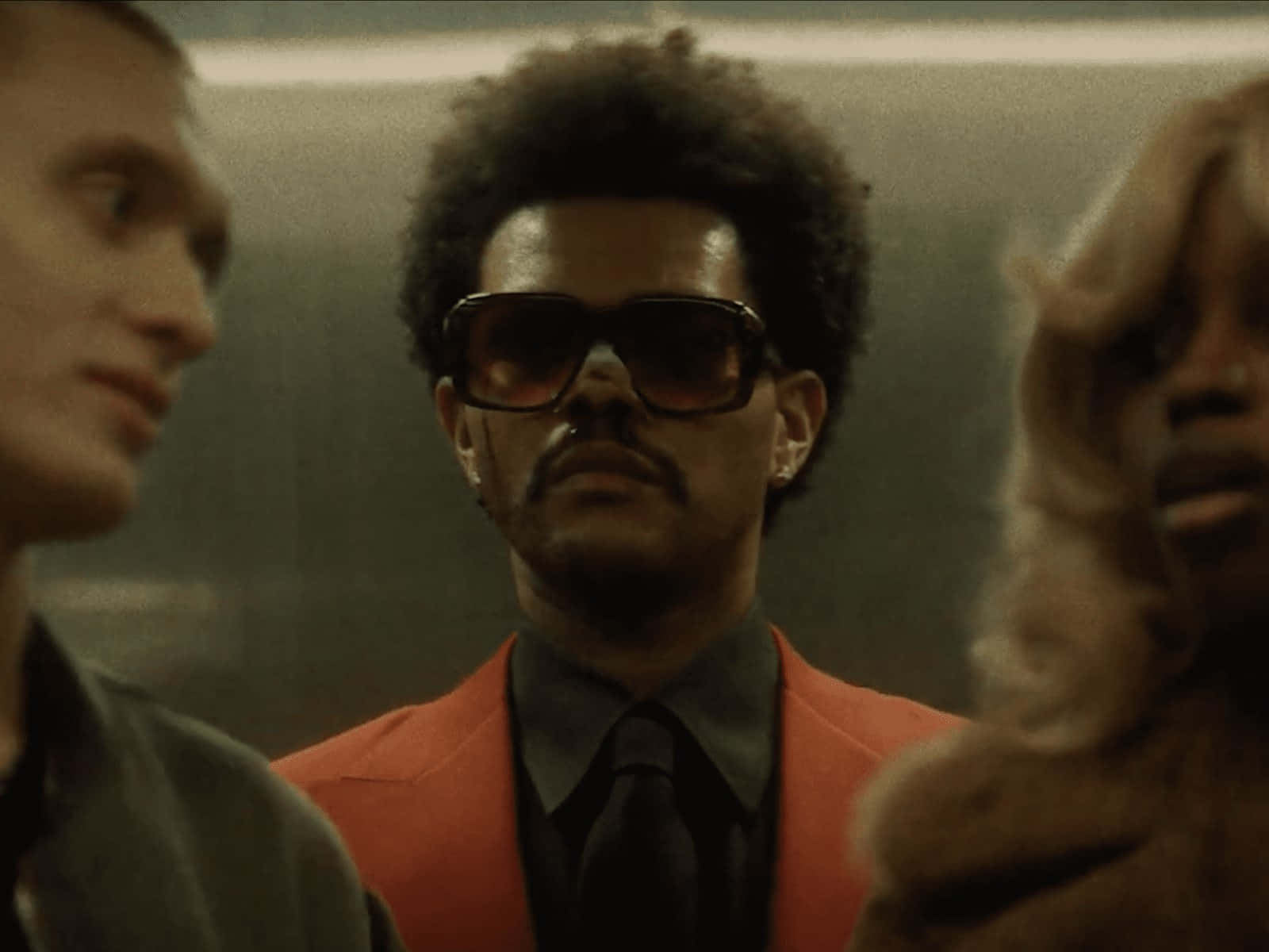 The Weeknd's After Hours In Vibrant Neon Lights Background