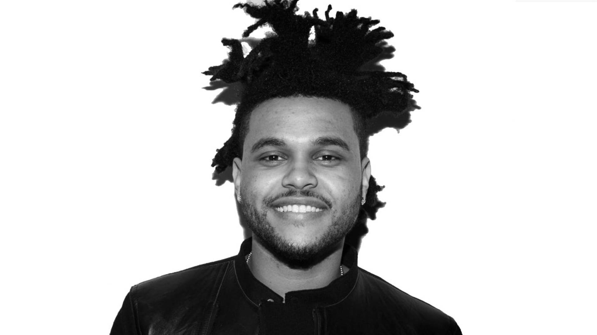 The Weeknd's Captivating Monochrome Smile Background