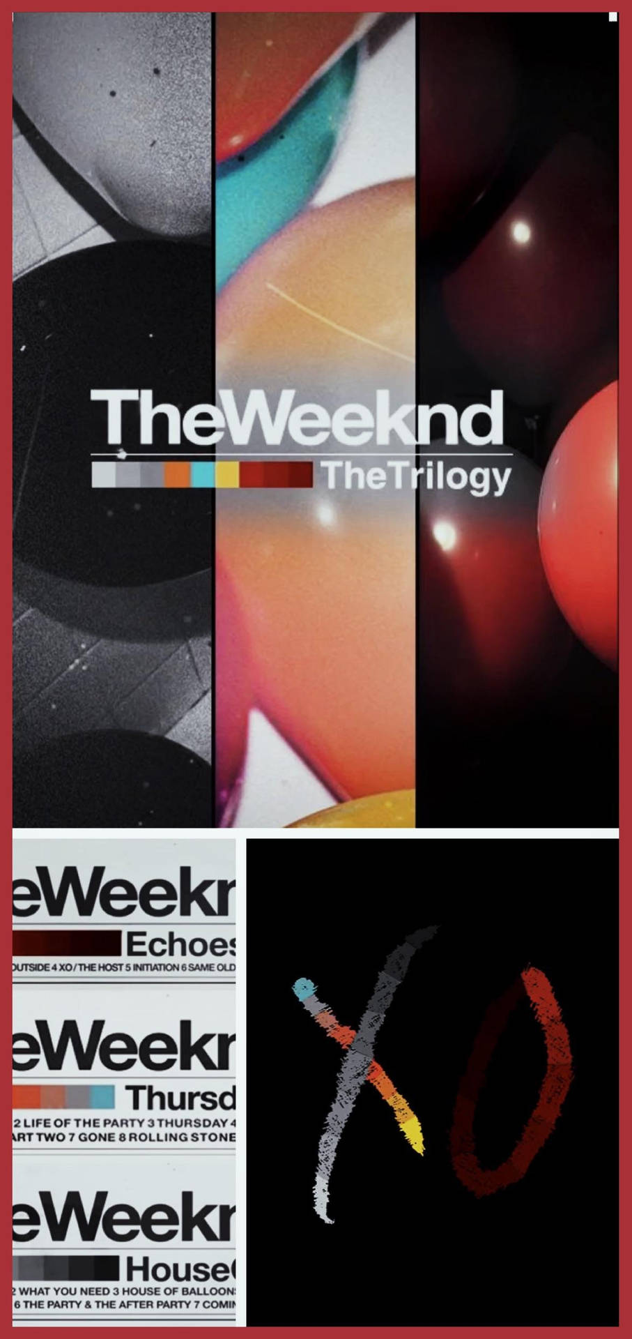 The Weeknd Trilogy Collage Background