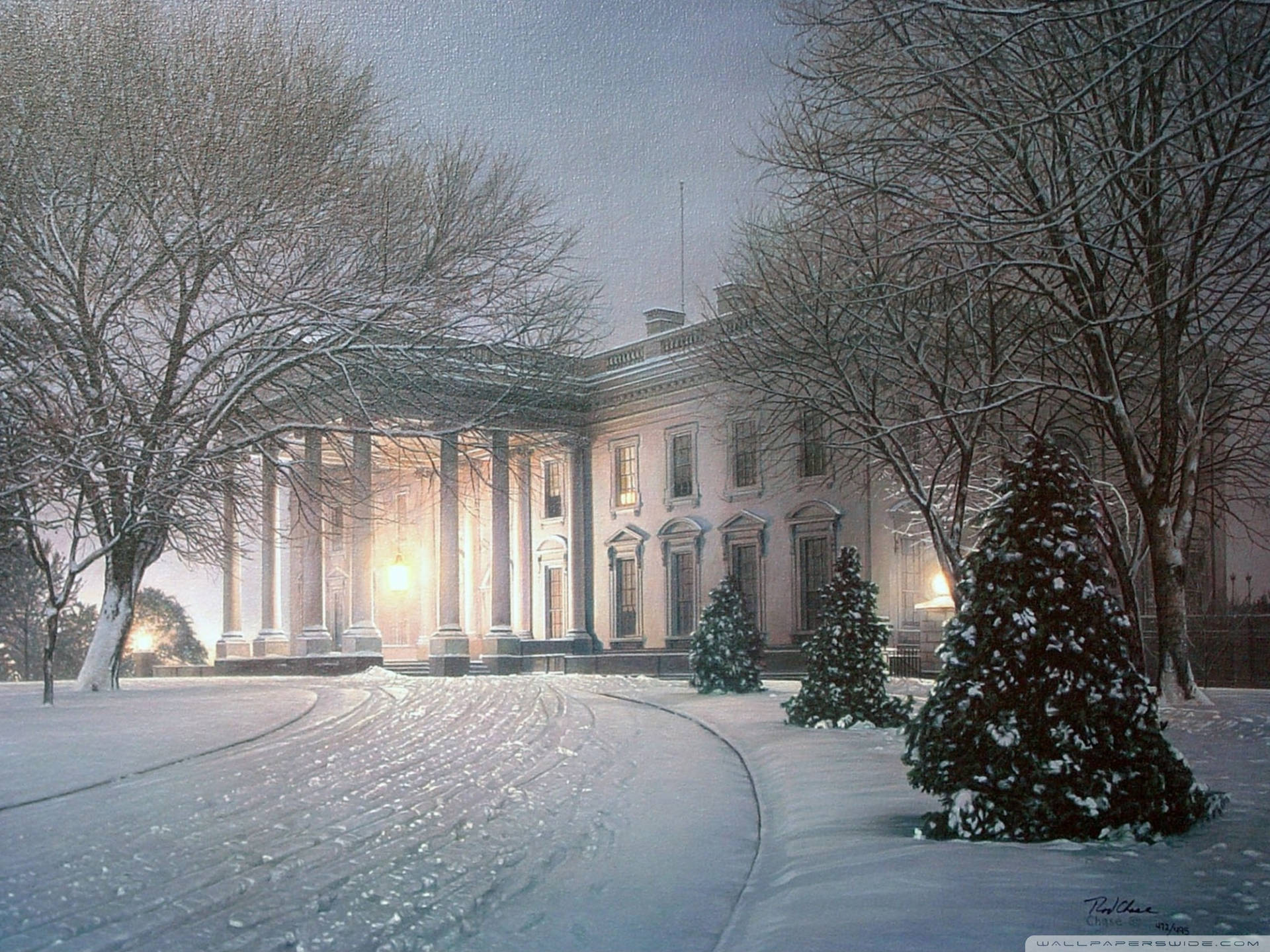 The White House During Winter