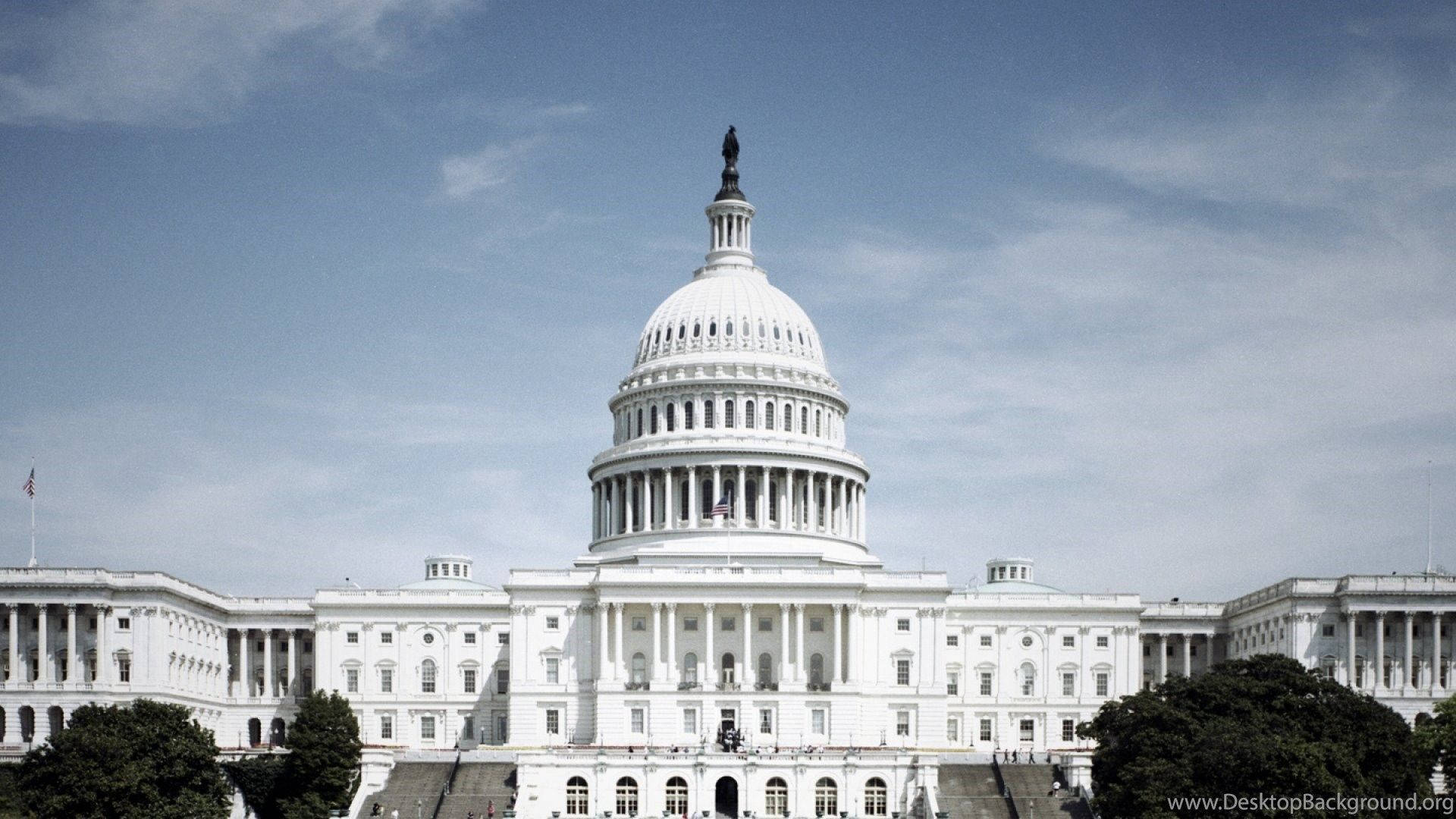 The White House On A Sunny Day Background