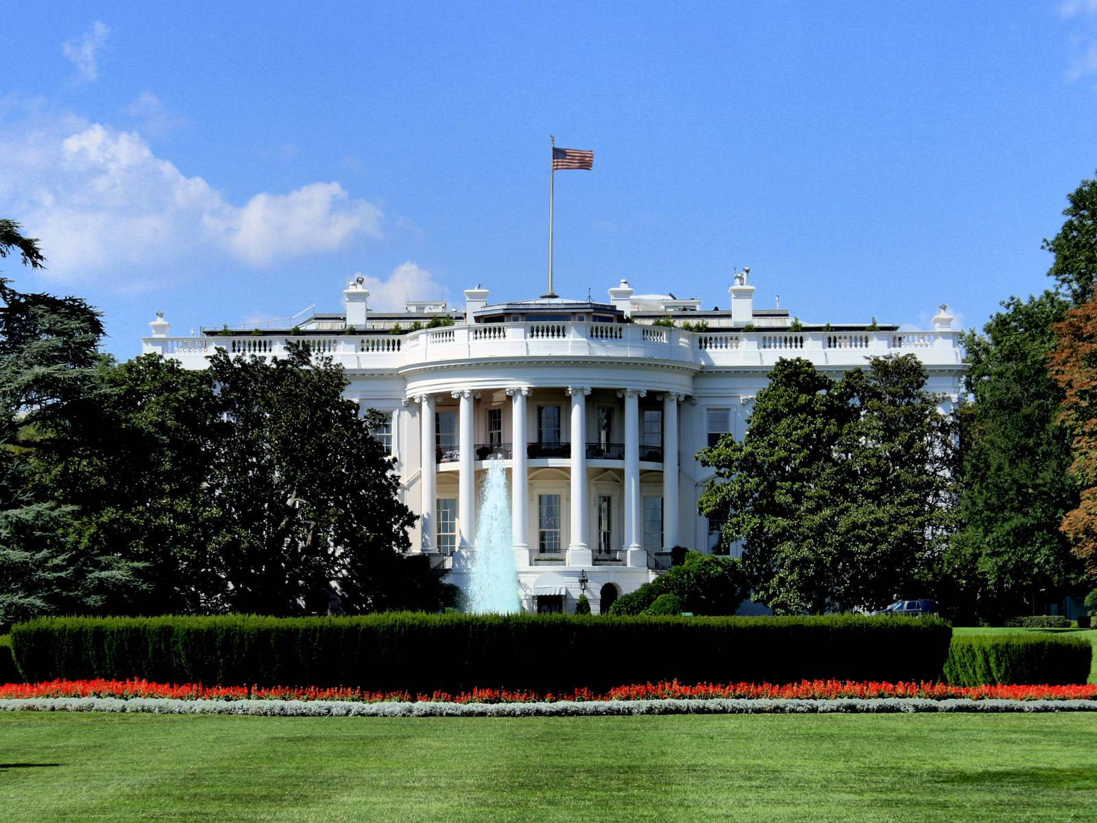 The White House With Trees