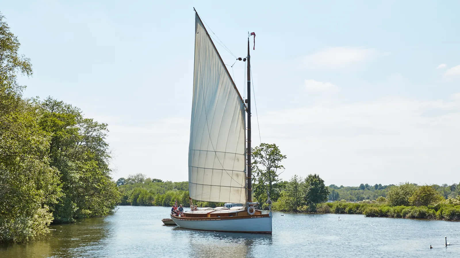 The White Moth In The Norfolk Broads, England Background