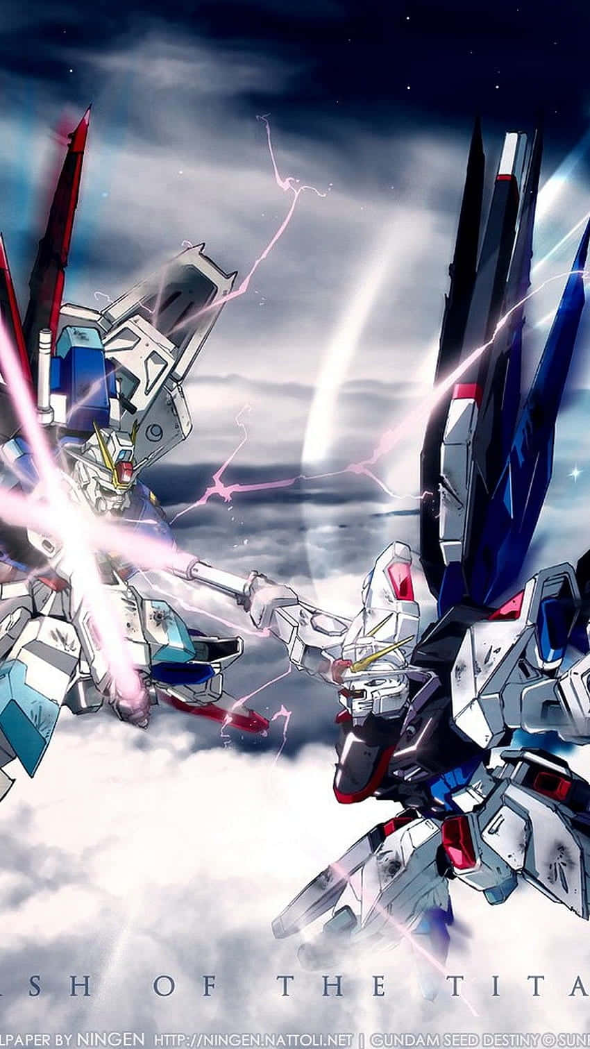 The Wing Gundam Robot Takes Flight Background