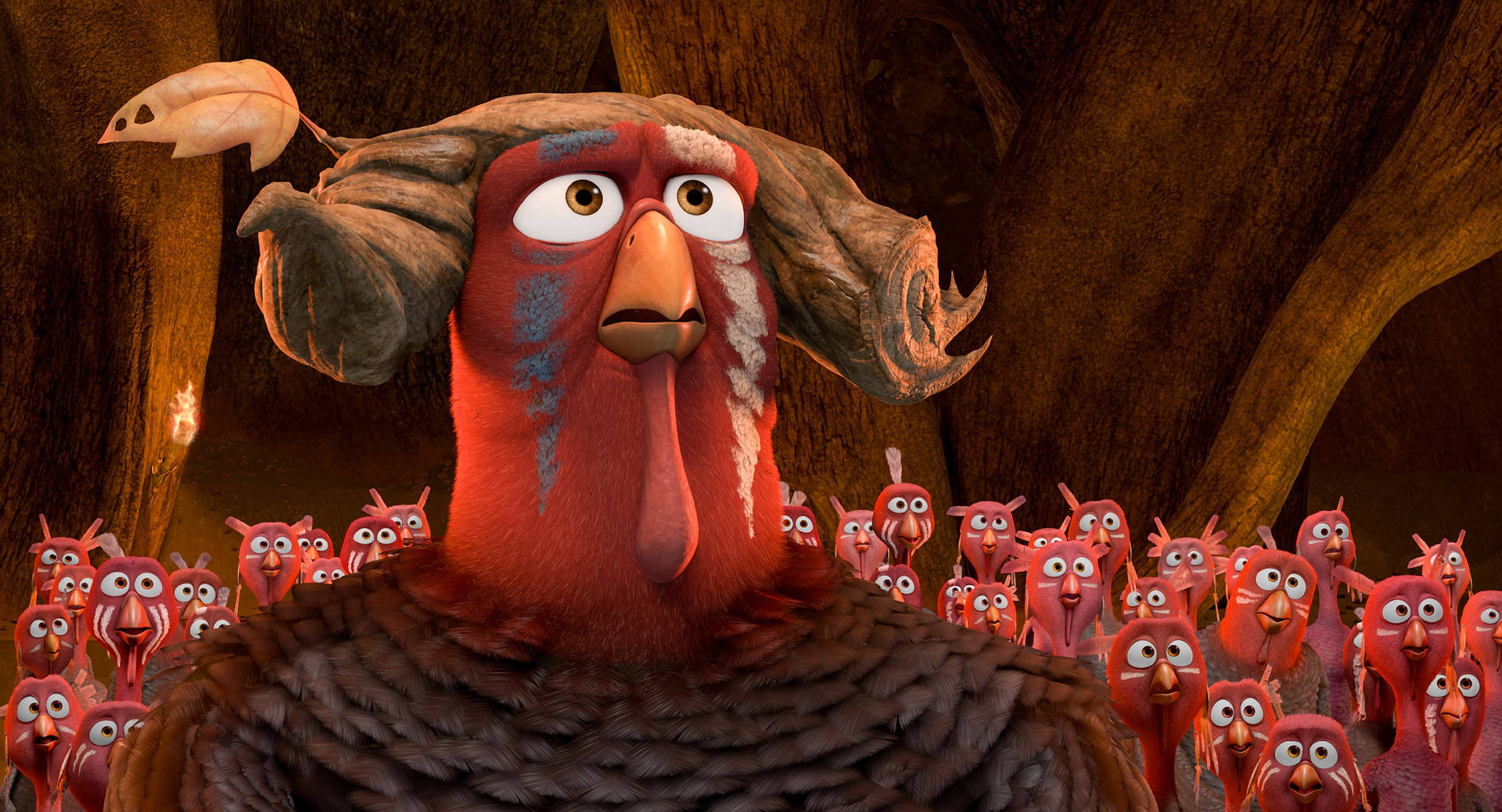 The Wise Chief Broadbeak From Free Birds Animated Movie Background