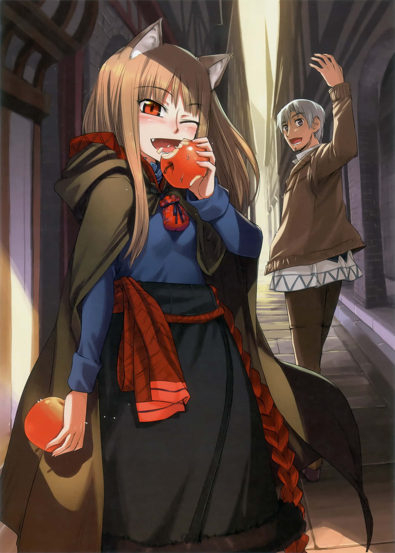 The Wise Wolf Of Spice And Wolf Background