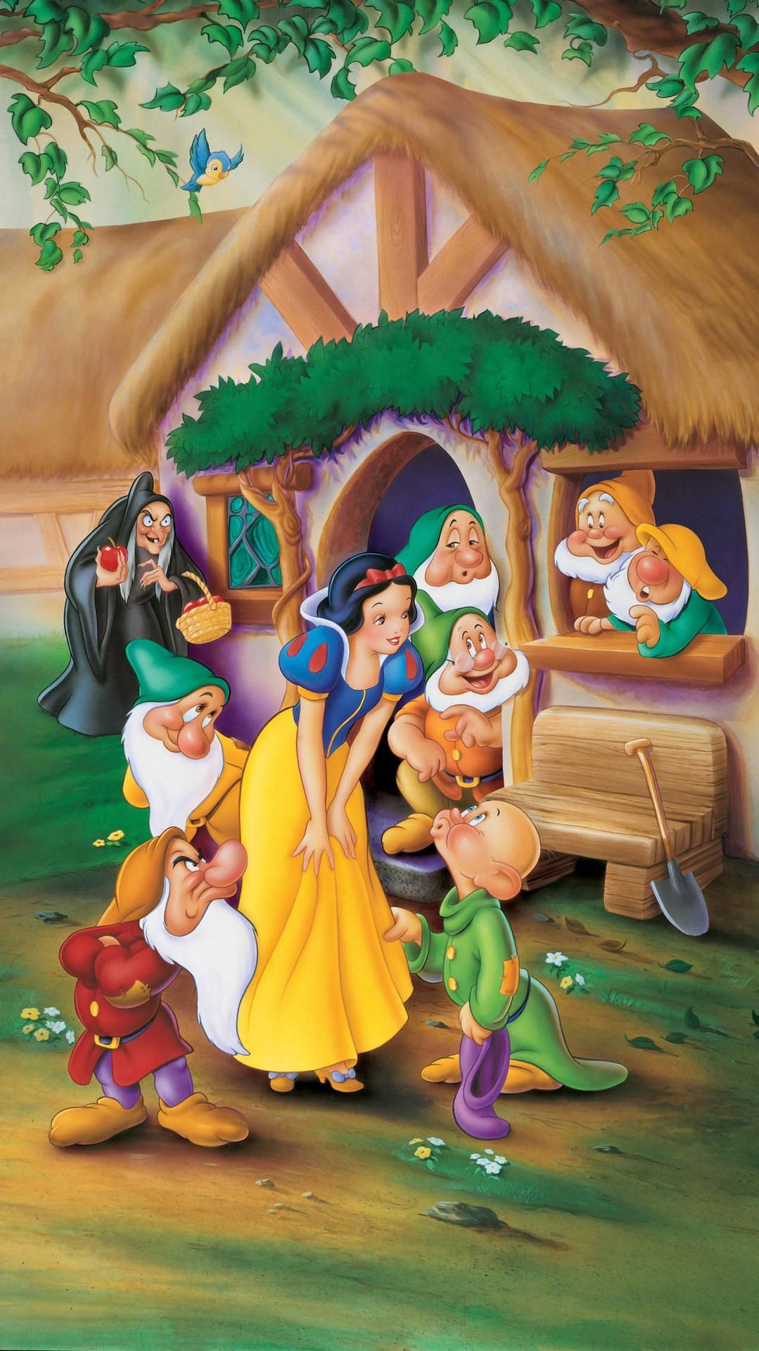 The Witch And Snow White Background
