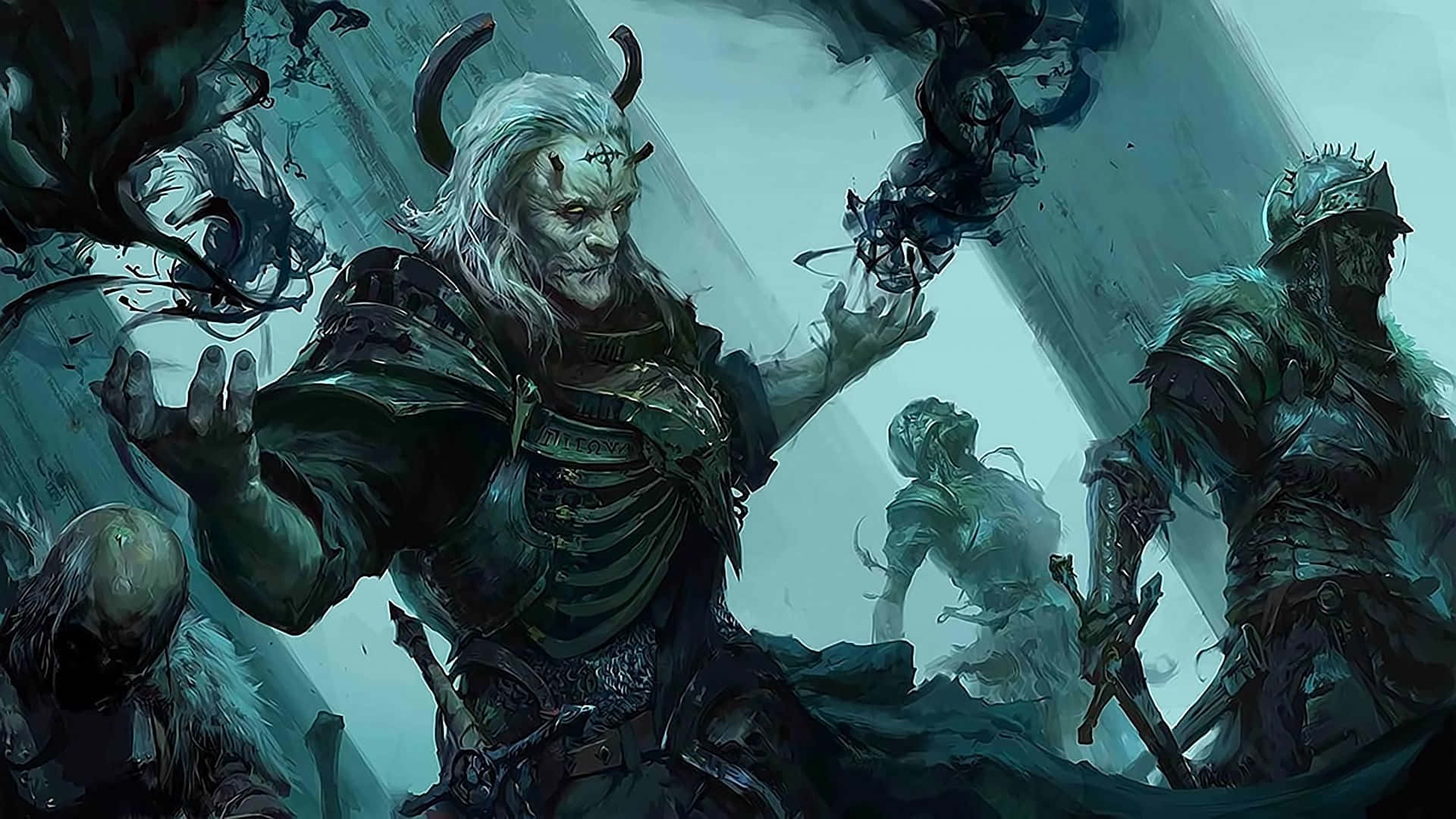The Witcher 1920x1080 Geralt Black Magic Background