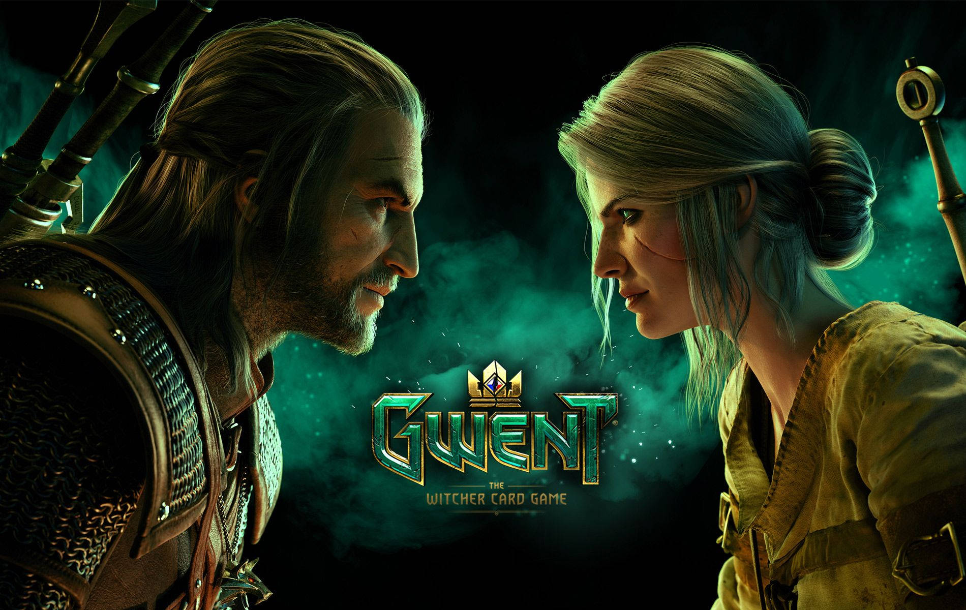 The Witcher Geralt And Ciri Poster Background