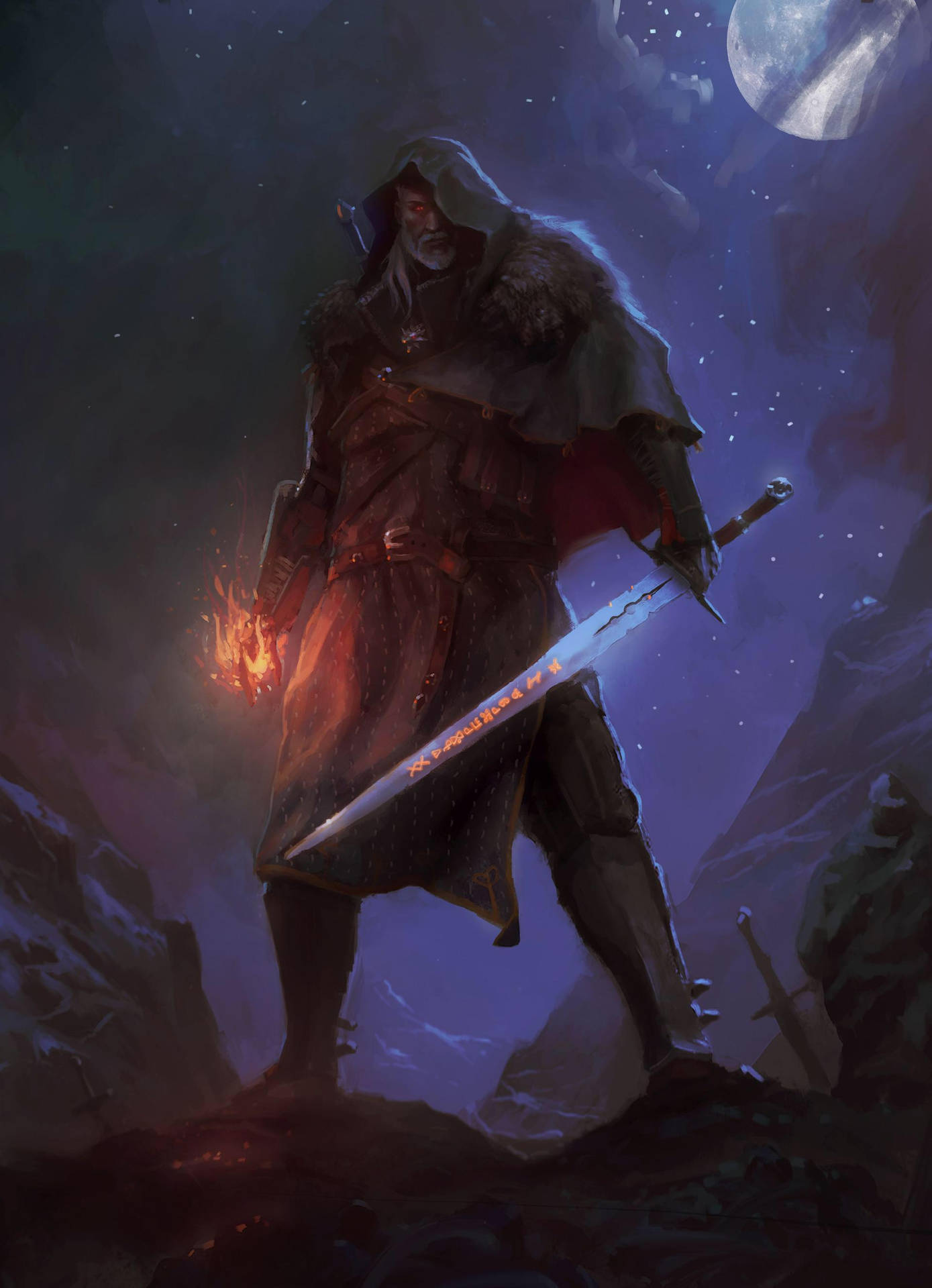 The Witcher Geralt Art Background