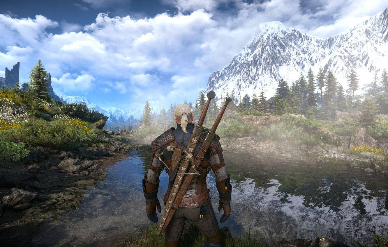 The Witcher Geralt At The River Background