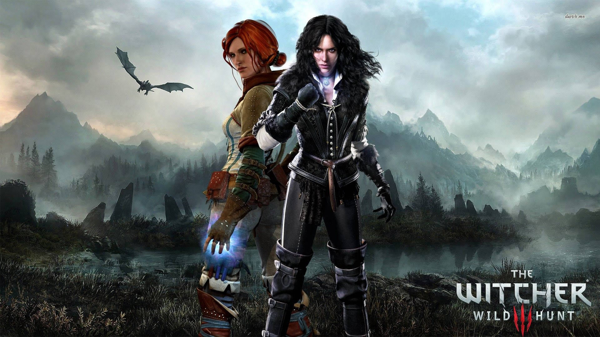 The Witcher Triss And Yennefer Poster Background