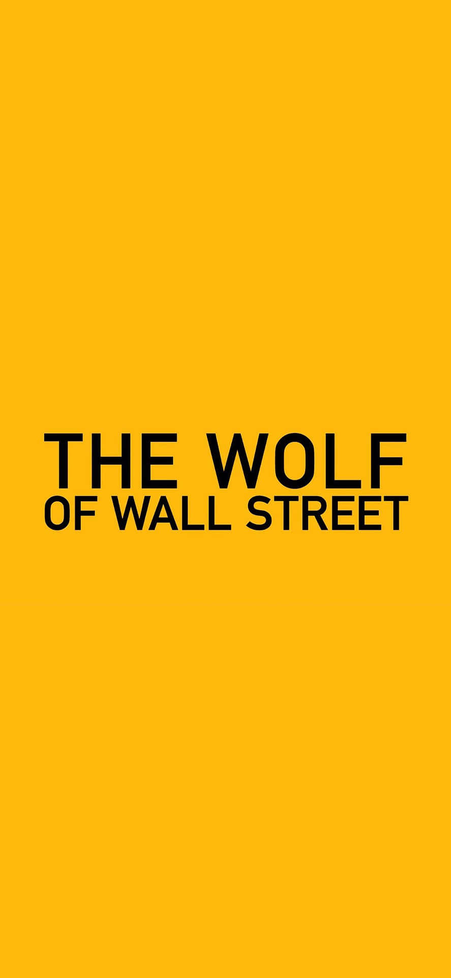 The Wolf Of Wall Street Logo On A Yellow Background