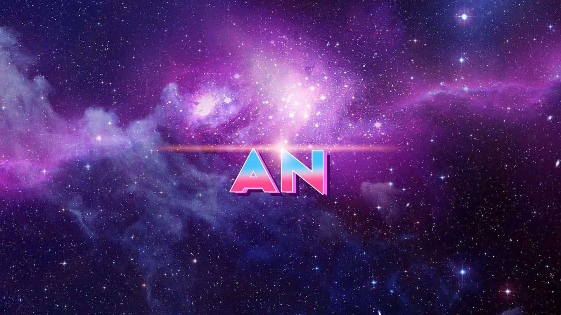 The Word An In Outer Space Background