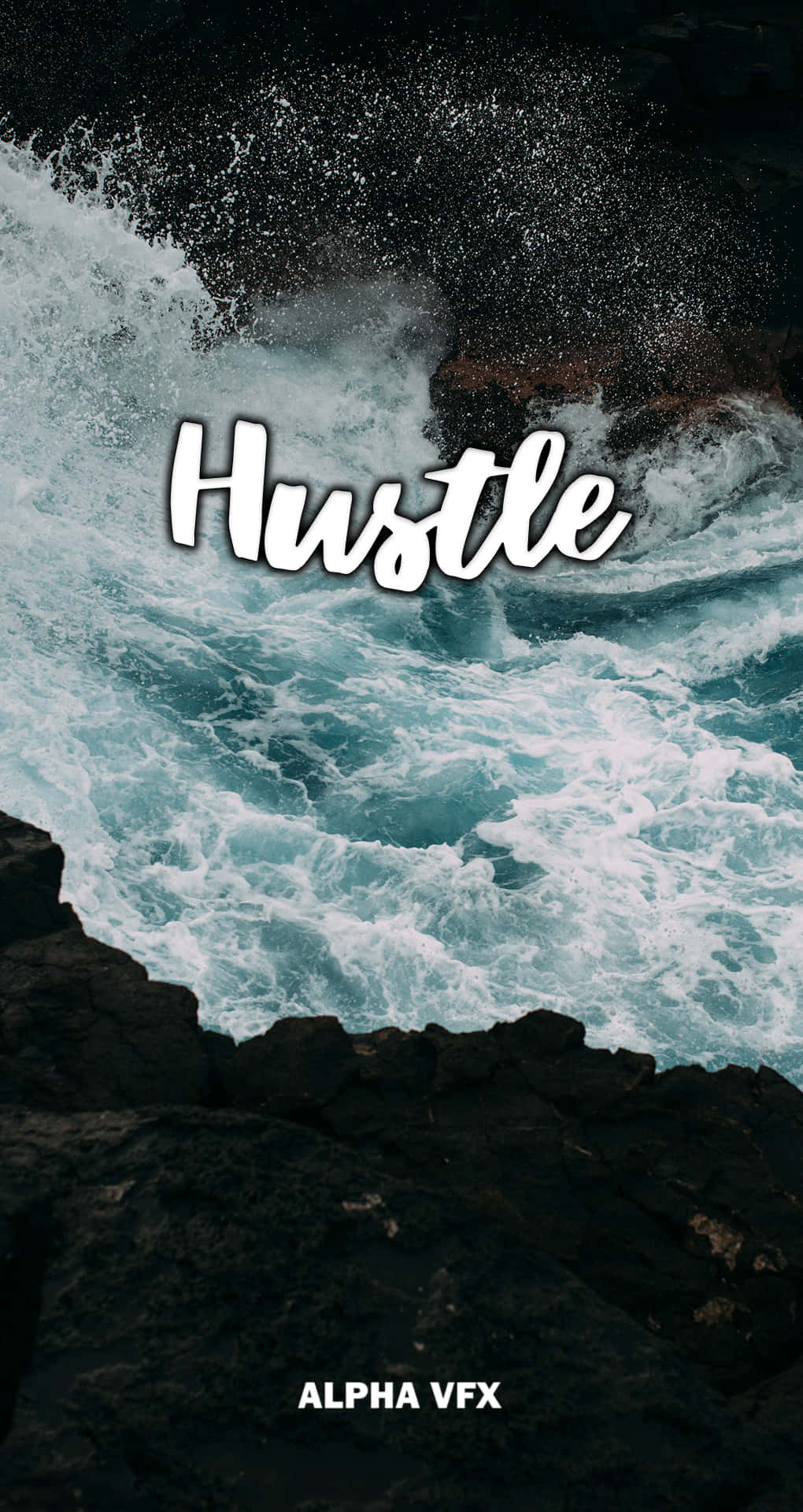 The Word Hustle Is Written On A Black Background Background