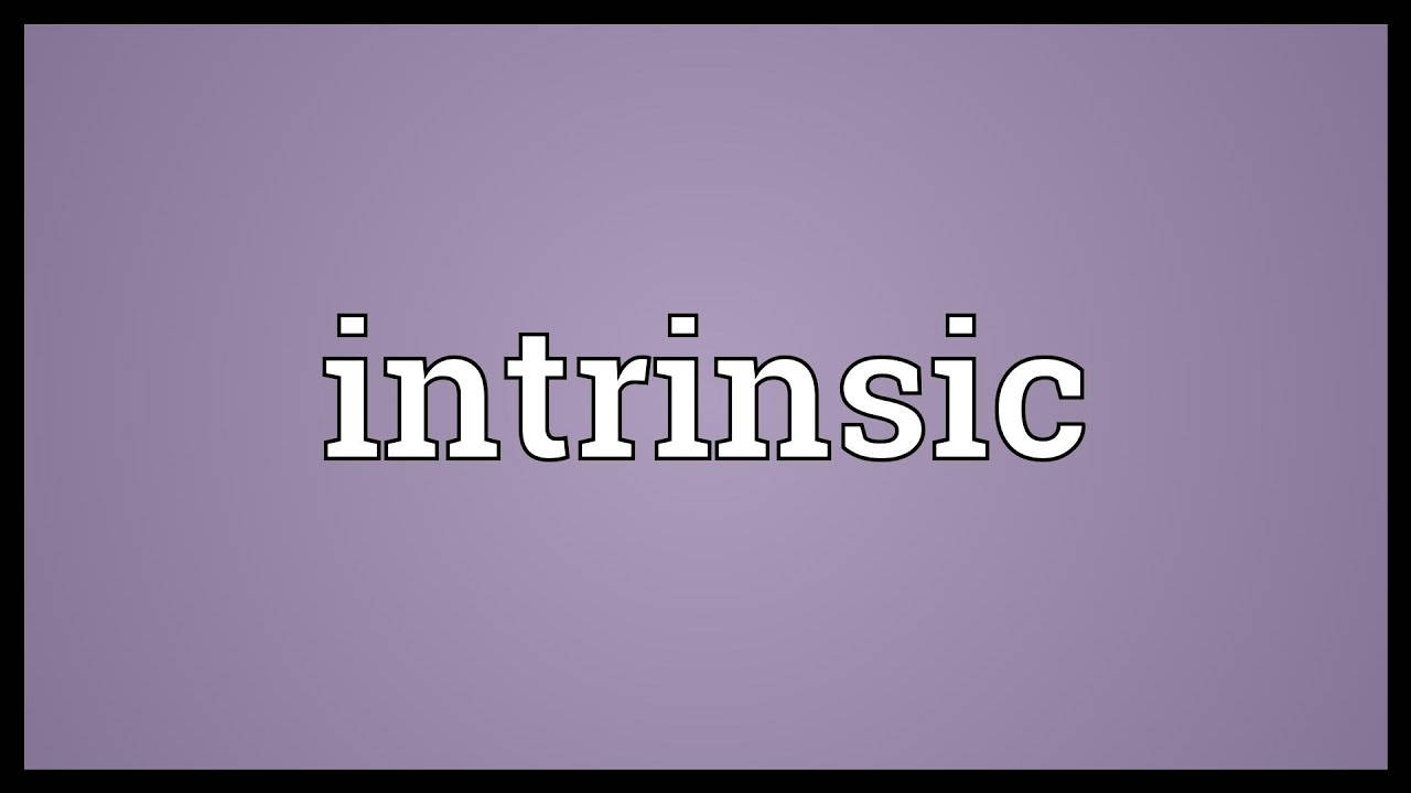 The Word Intrinsic On Purple Background