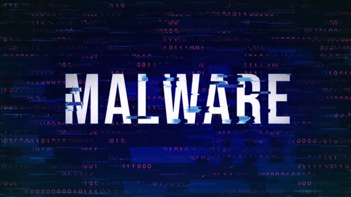 The Word Malware Is Shown On A Dark Background Background