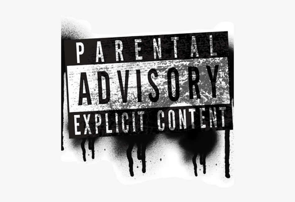 The Word Parental Advice On A Black Background