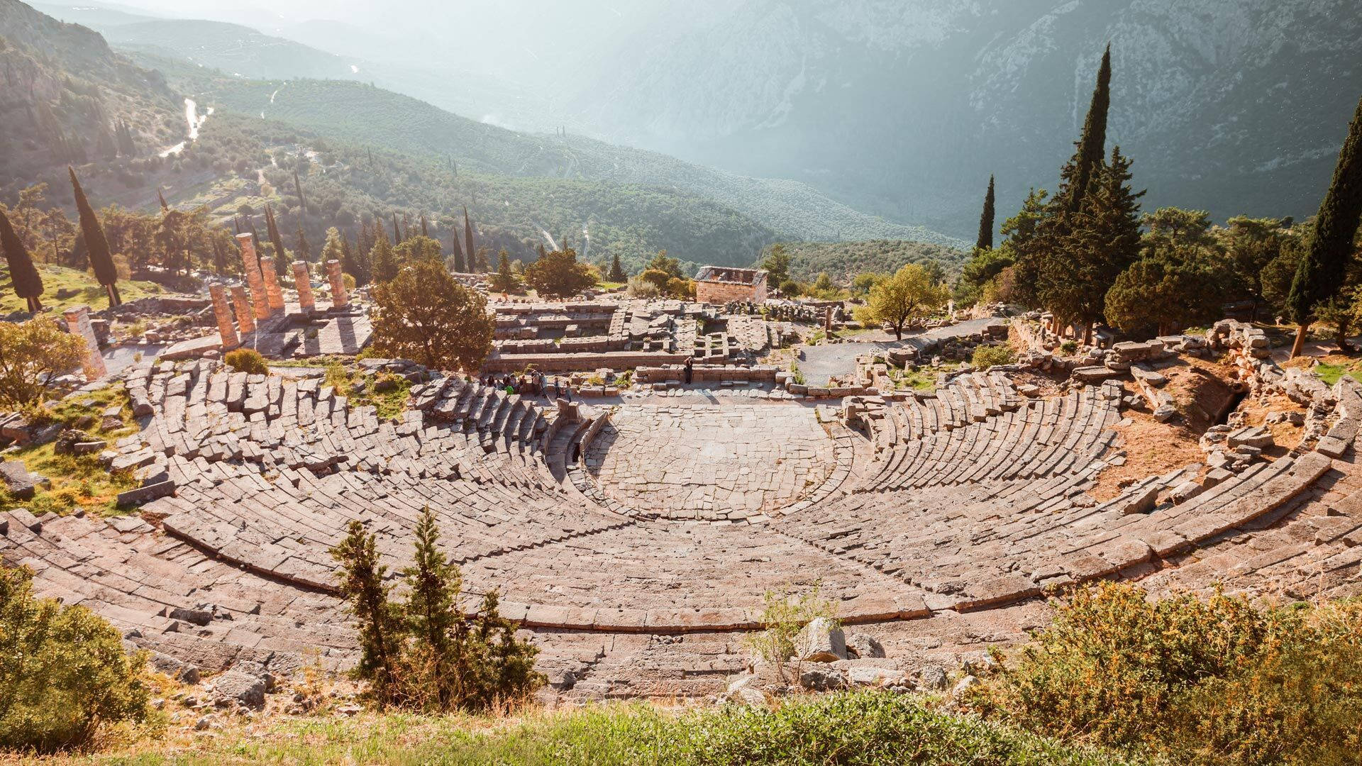 Theater At Delphi Background