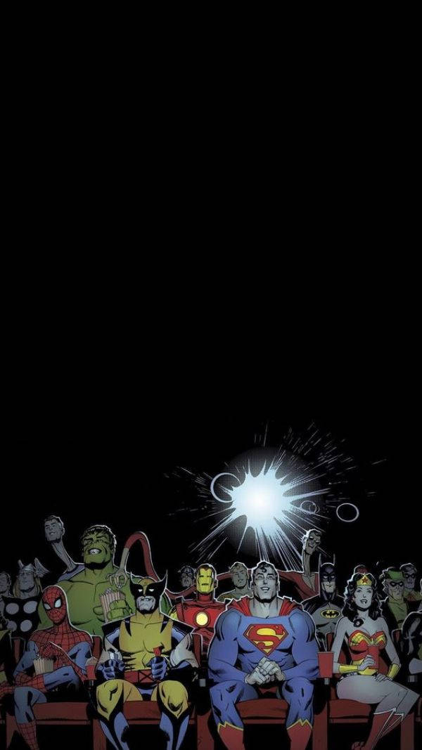 Theatre Dc And Marvel Superhero Iphone Background