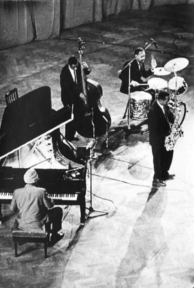 Thelonious Monk And Eddie Gomez Performing Background