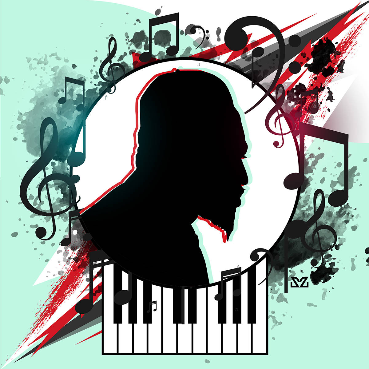 Thelonious Monk Cool Silhouette Artwork Background