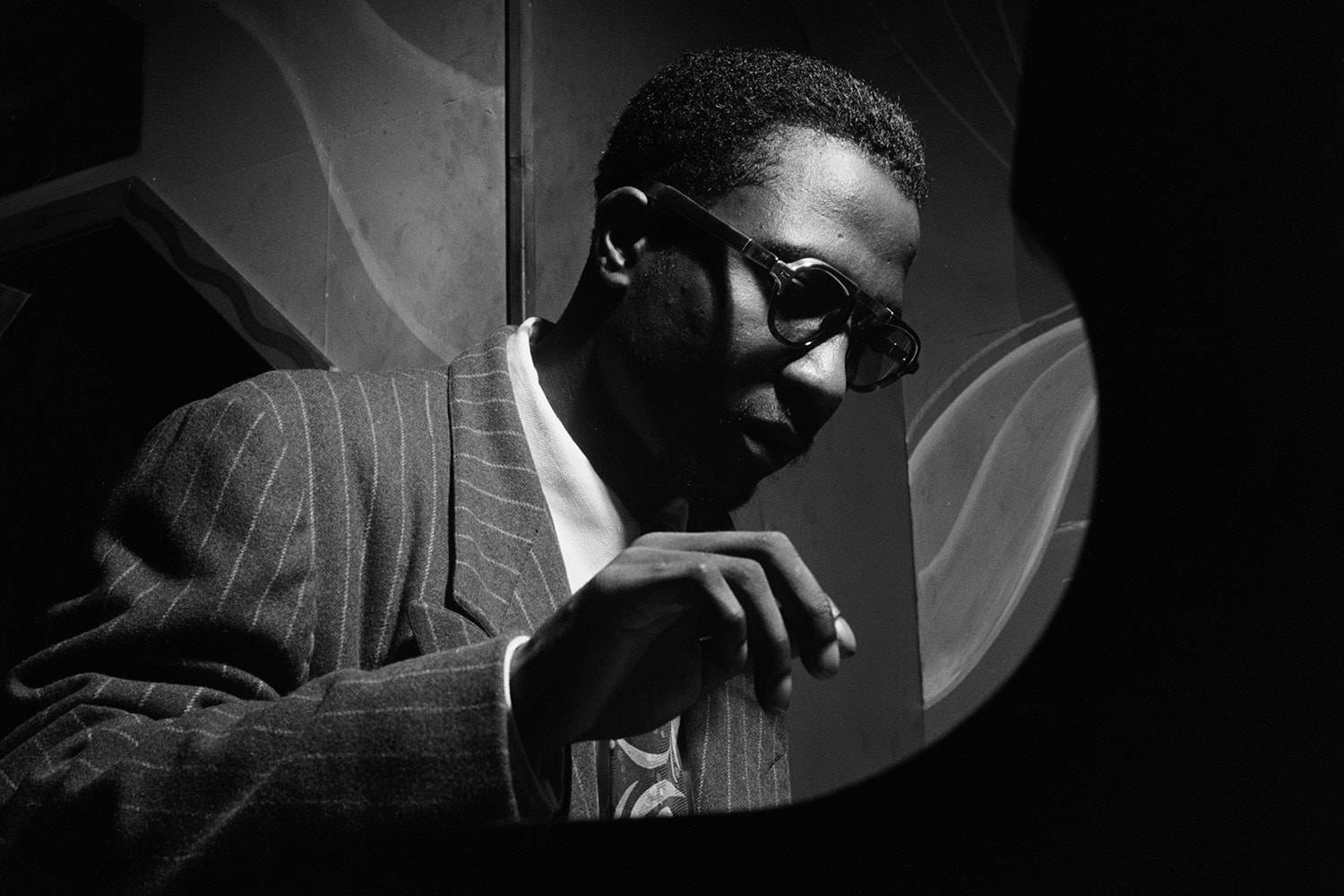 Thelonious Monk Monochromatic Piano Setup Background