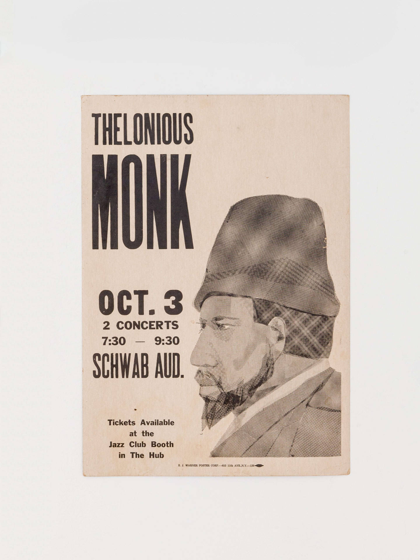 Thelonious Monk October 3 Jazz Music Event Background