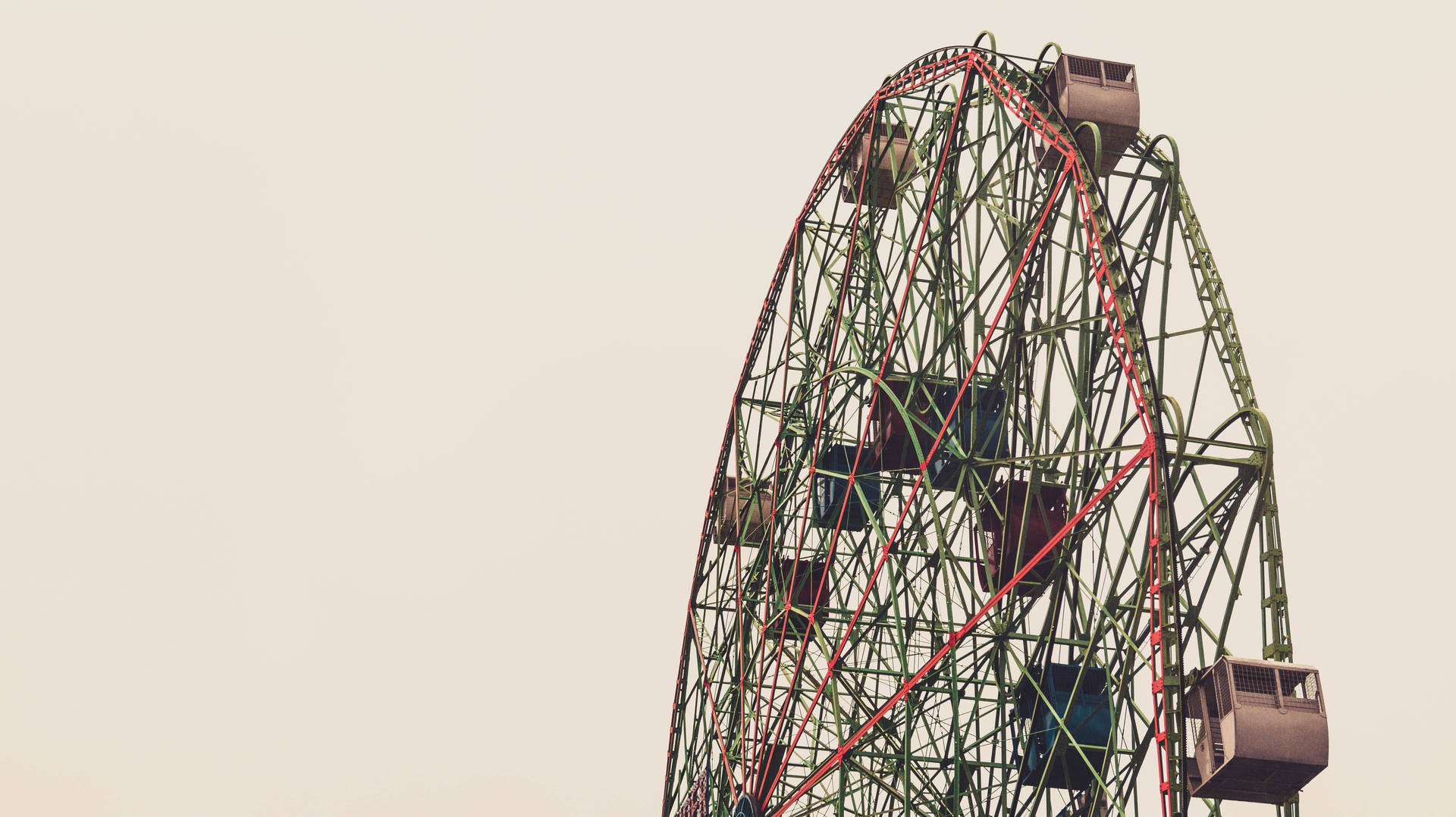 Theme Park Ferris Wheel Background