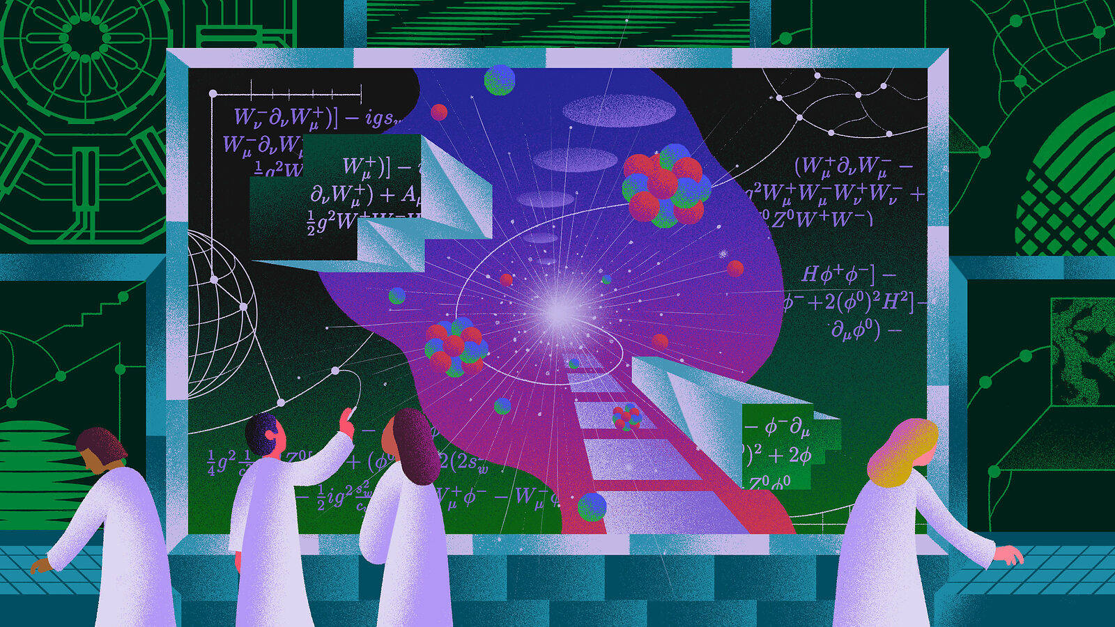 Theoretical Physics Scientists Artwork Background