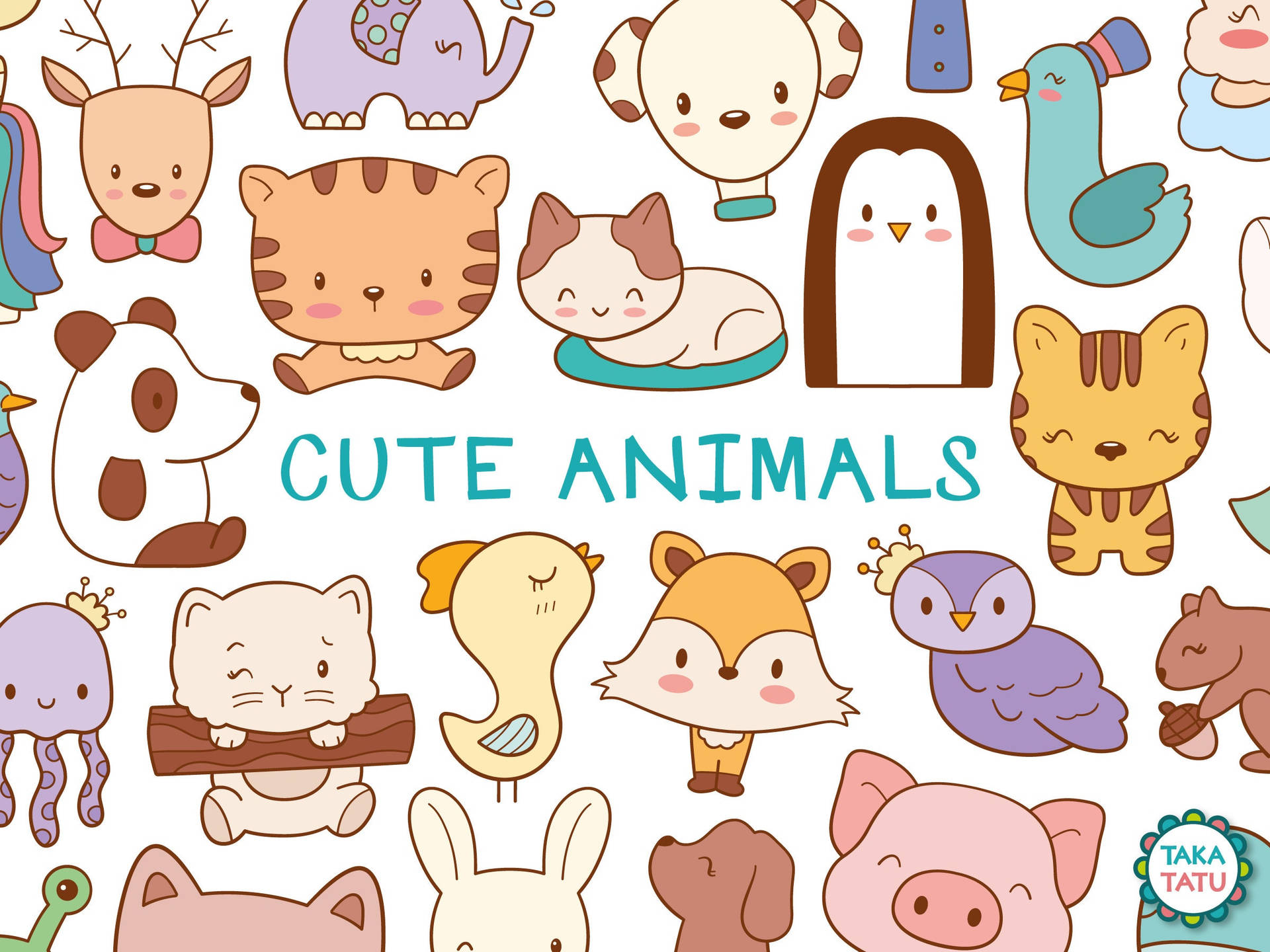 These Adorable Kawaii Cute Animals Make Everything Better Background