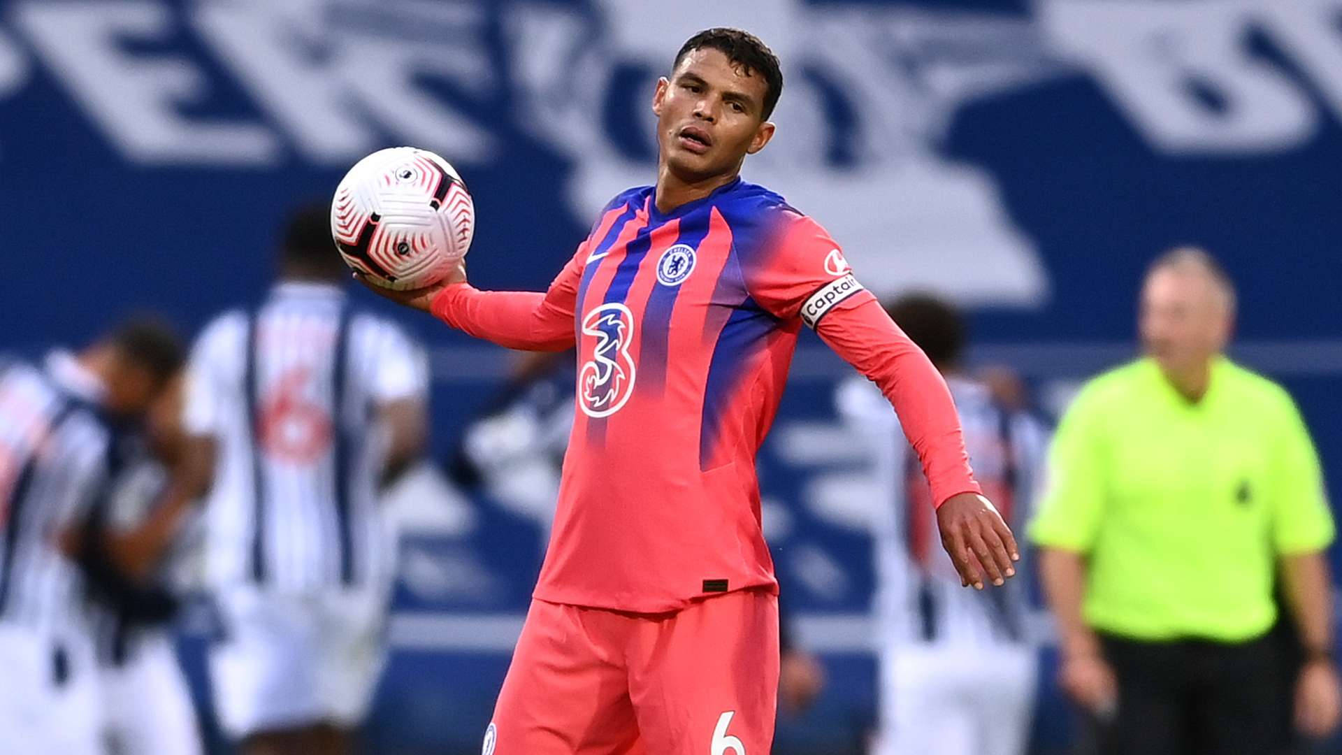 Thiago Silva Donning A Pink Jersey