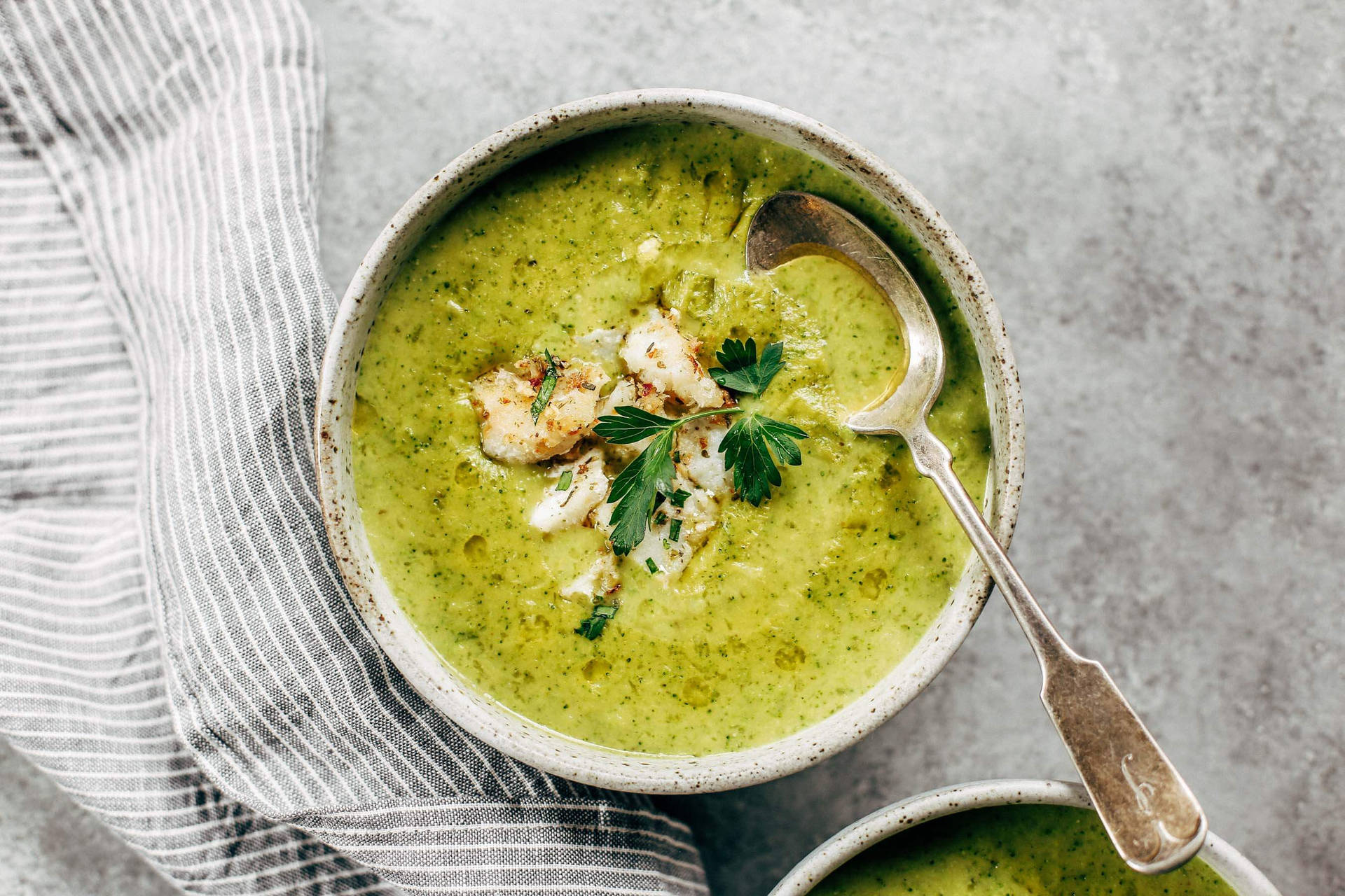 Thick And Rich Broccoli Chowder Background