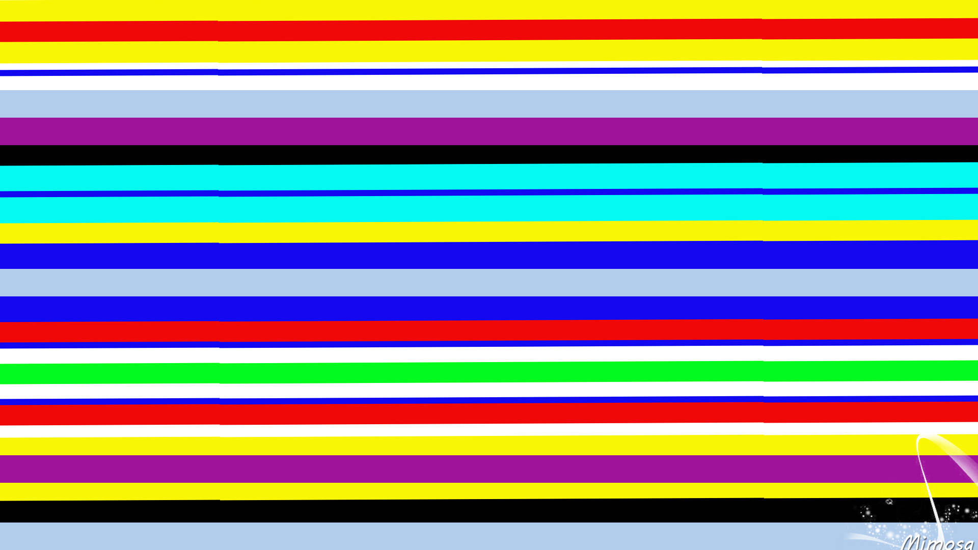Thick And Thin Horizontal Rainbow Stripes