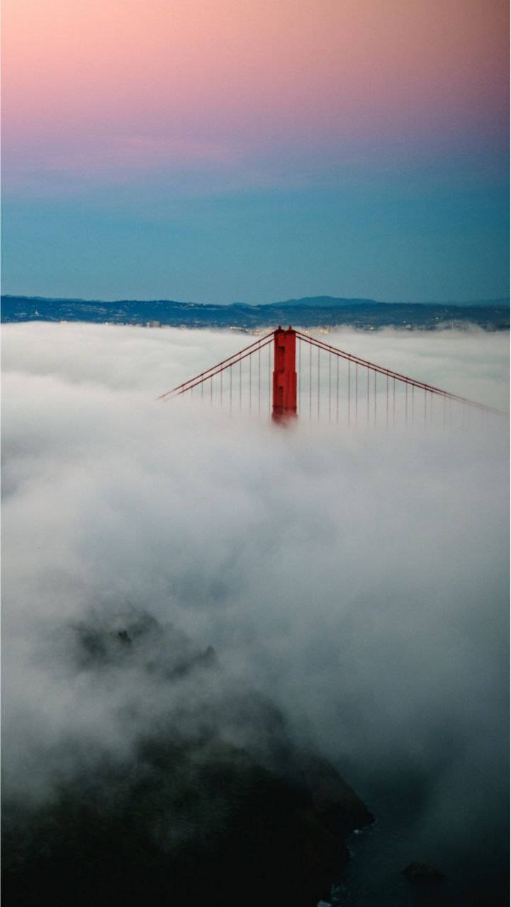 Thick Blanket Of Fog San Francisco Iphone Background