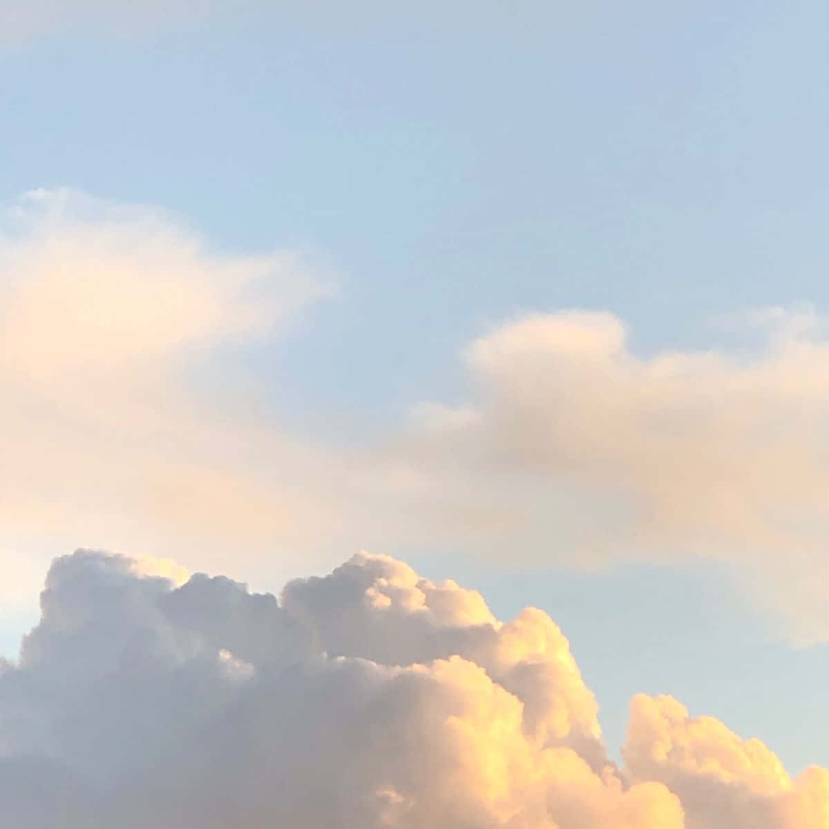 Thick Cloud Aesthetic Light Blue Background