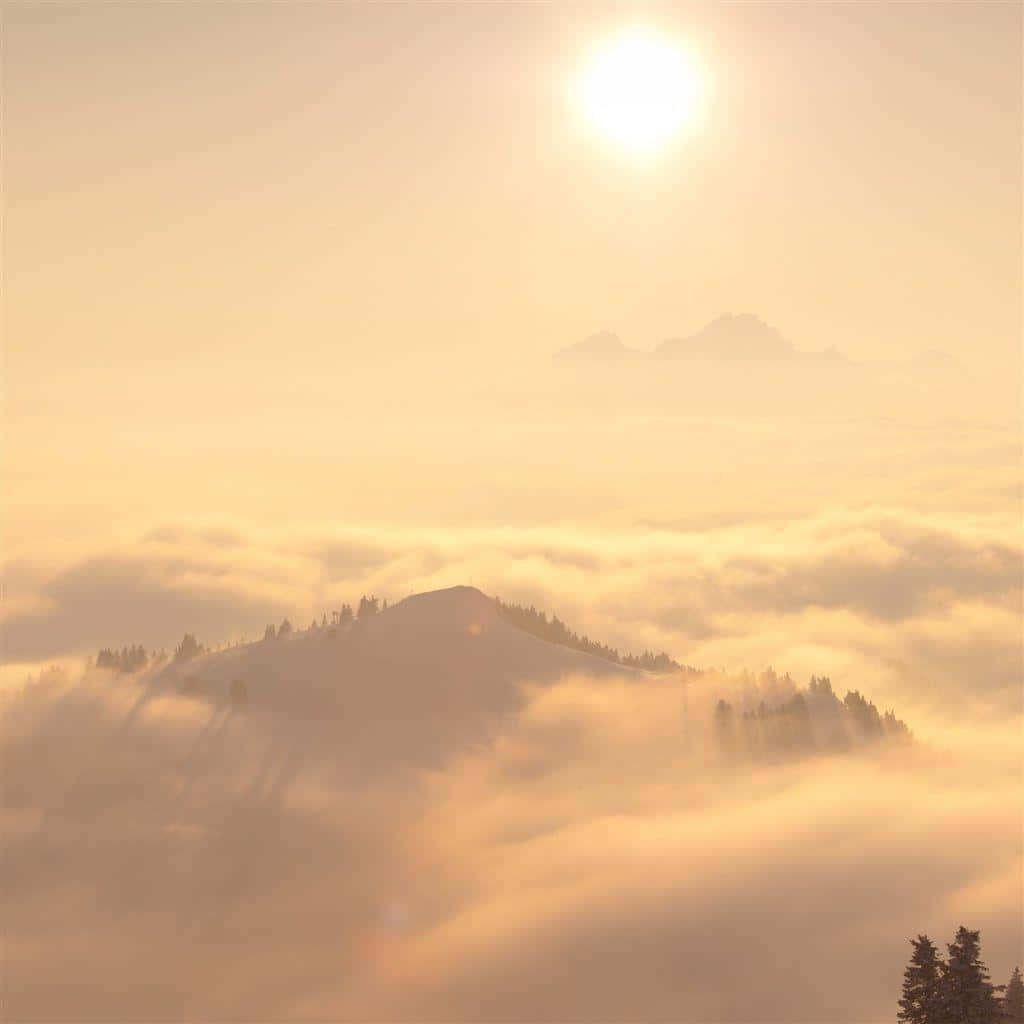 Thick Clouds With The Bright Sun Background