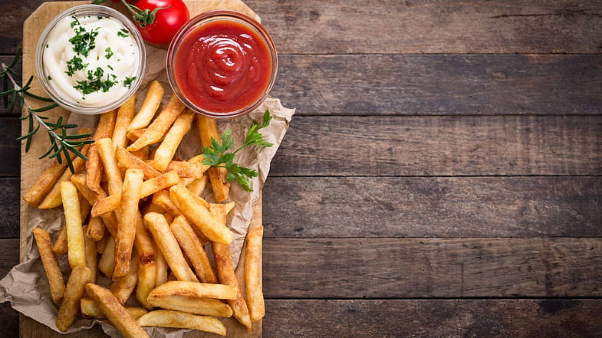 Thick Cut French Fries Background