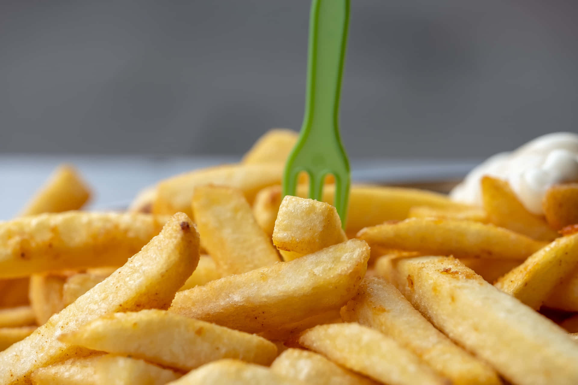 Thick Potato Fries Background