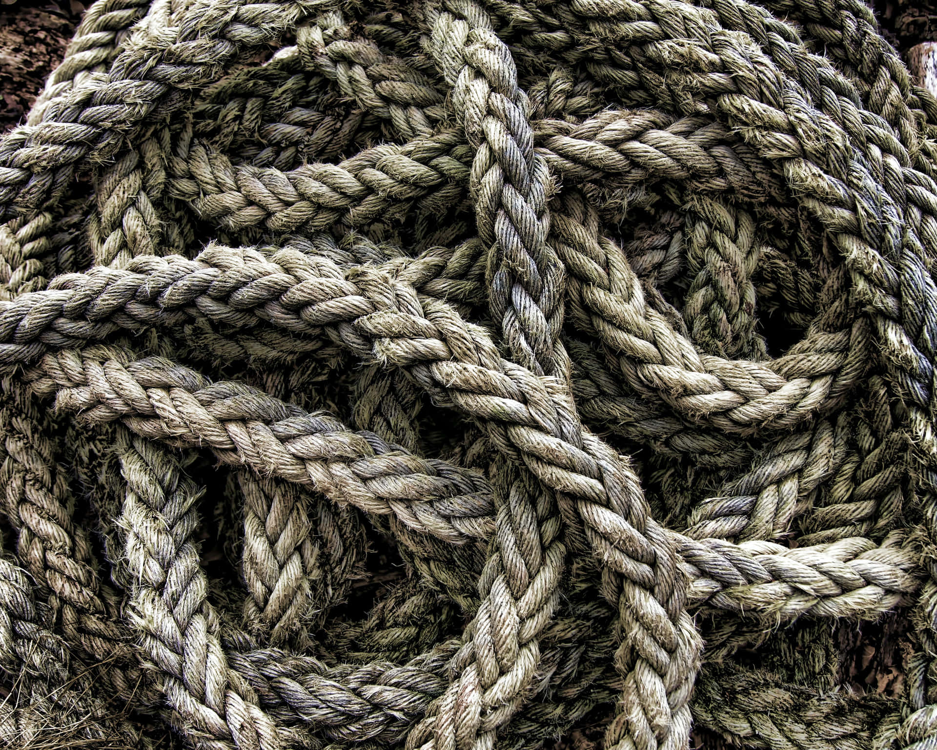Thick Tangled Rope Background