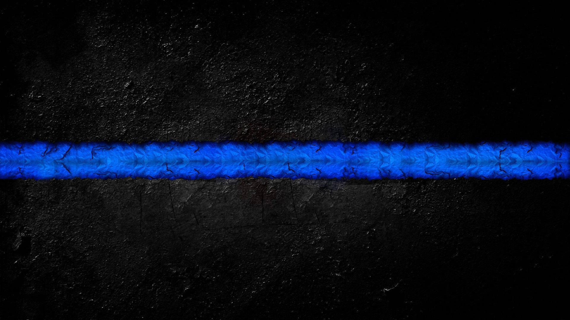 Thin Blue Line Symbolizing Respect For Law Enforcement Background