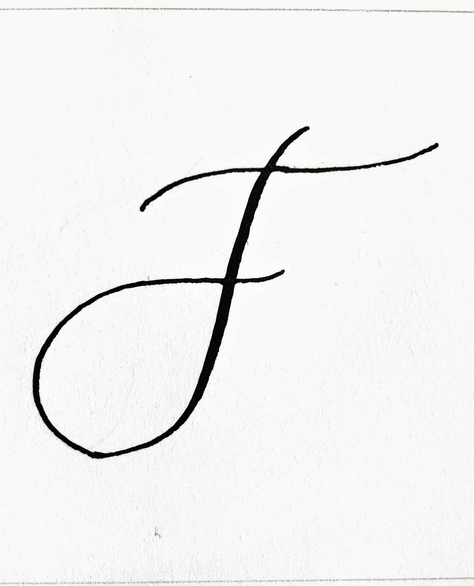 Thin Cursive Letter F Background