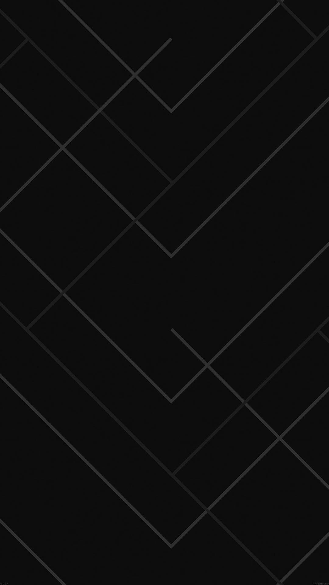 Thin Geometric Lines On Blank Black