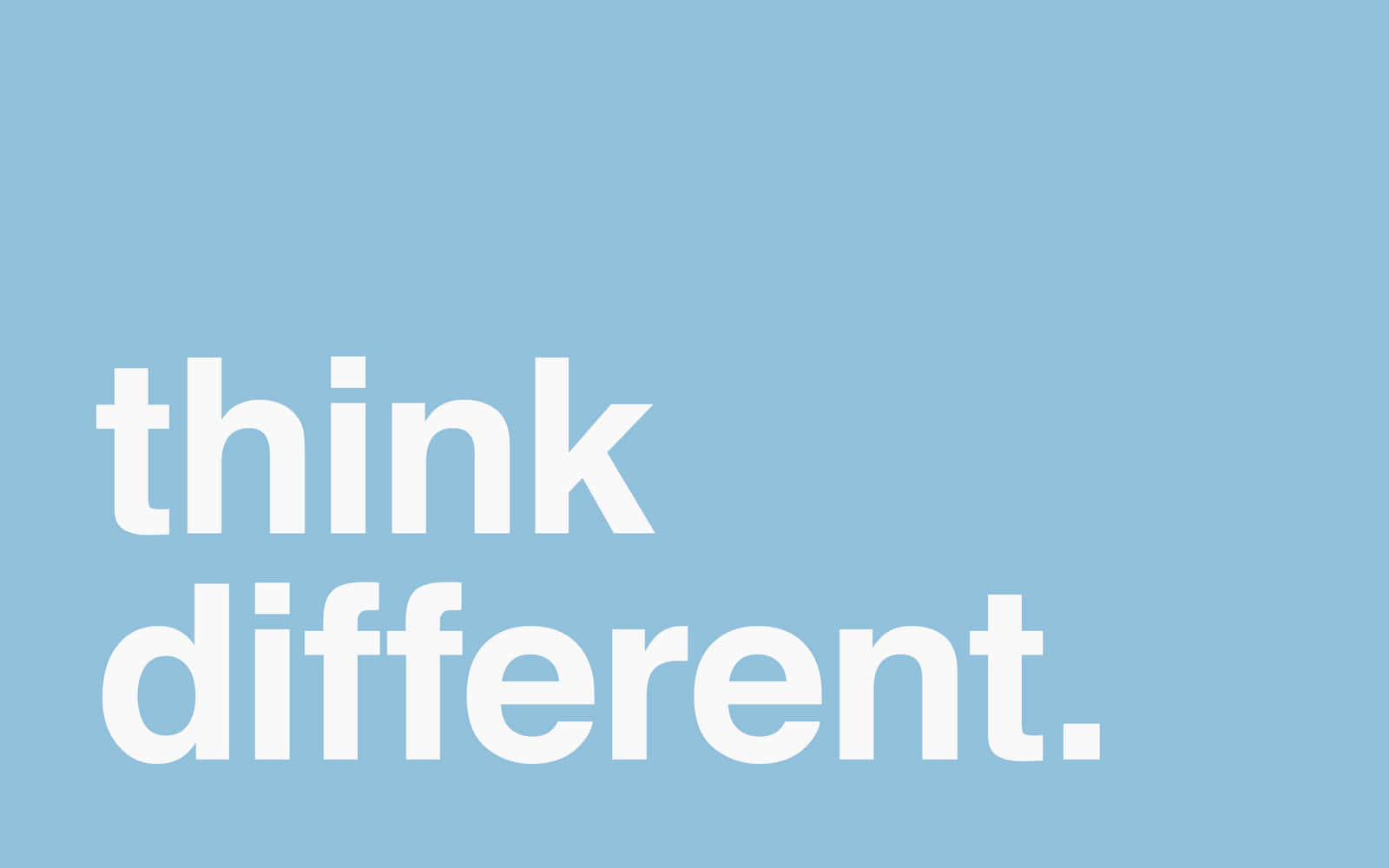 Think Different - A White And Blue Background