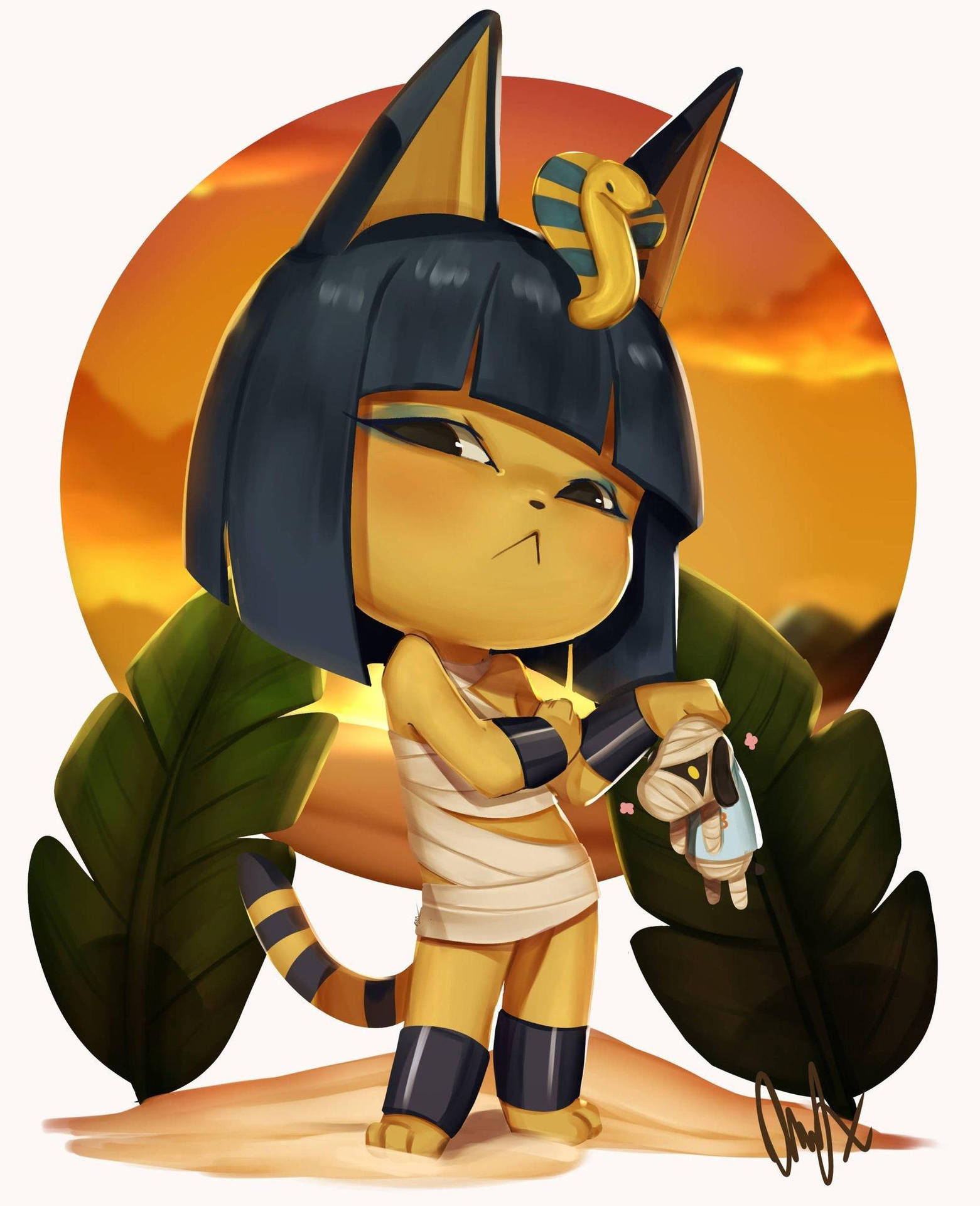 Thirsty Ankha Animal Crossing Background